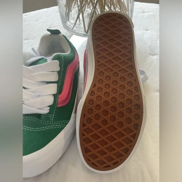 Vans Classic Green and White Sneakers - Picture 5 of 10